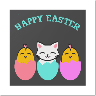 Easter cats Easter bunny Easter egg kitten gift Posters and Art